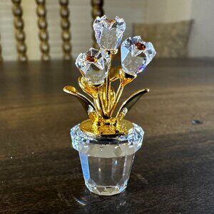 RETIRED Swarovski Crystal Memories Figurine w/Box - Flower Pot - 9460 000 075